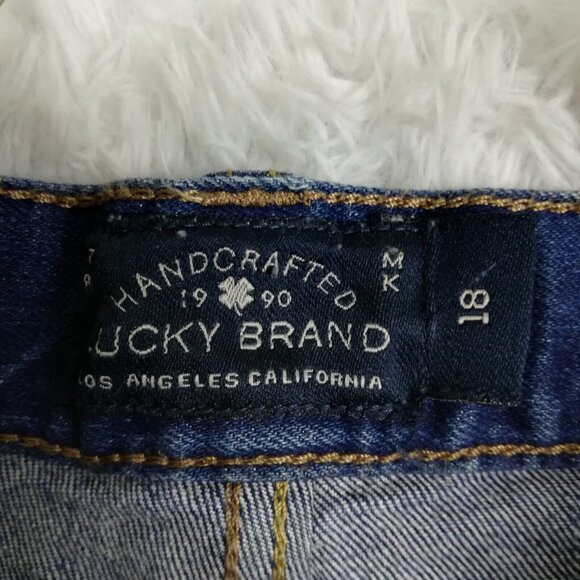 Lucky Brand Girls Jeans Classic Straight Denim Blue Loose Fit Medium Wash 18 - Picture 10 of 14